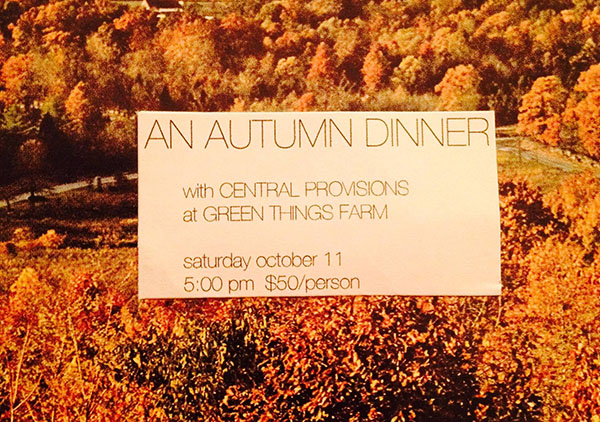 CP Autumn Dinner at Green Things