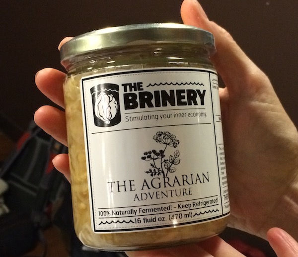 Each guest received a jar of delicious Brinery kraut, compliments of David!