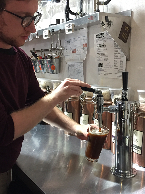 Our Nitro Cold Brew pours just like a Guinness! 