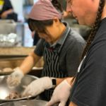 Chef Ji Hye Kim and Chef Sean Preparing the Dinner
