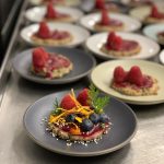 One of the dinner's plated dishes