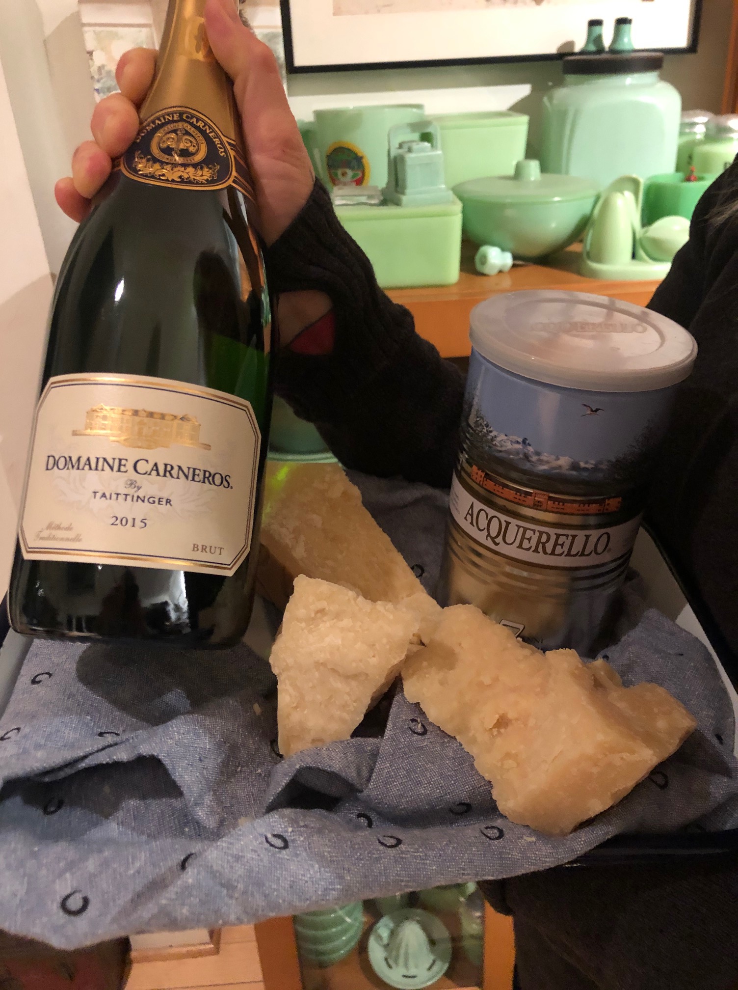 Domaine Carneros champagne with Parmigiano Reggiano