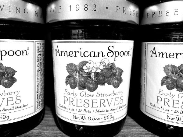 front view of jars of American Spoon preserves for marketing post