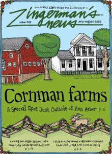 July August Newsletter cover of Cornman Farms and Wild Goat