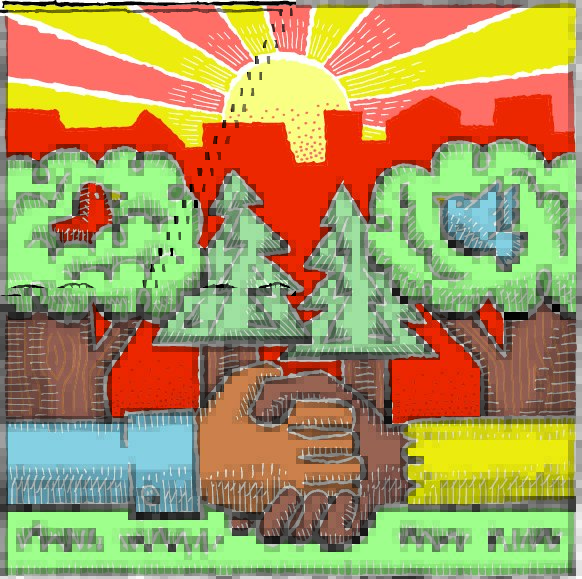 You Really Can Make a Difference an illustration of two outstretched arms holding hands with trees, birds, and a sunrise in the background