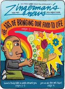 July August Newsletter Cover - The Art of Bringing our food to life cover