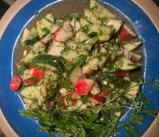 Terrific Salad of Cucumber, Radish and Avocado